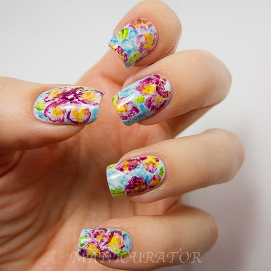 Easy Flower Nail Art Designs