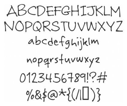 Easy Handwriting Fonts Easy Handwriting Fonts