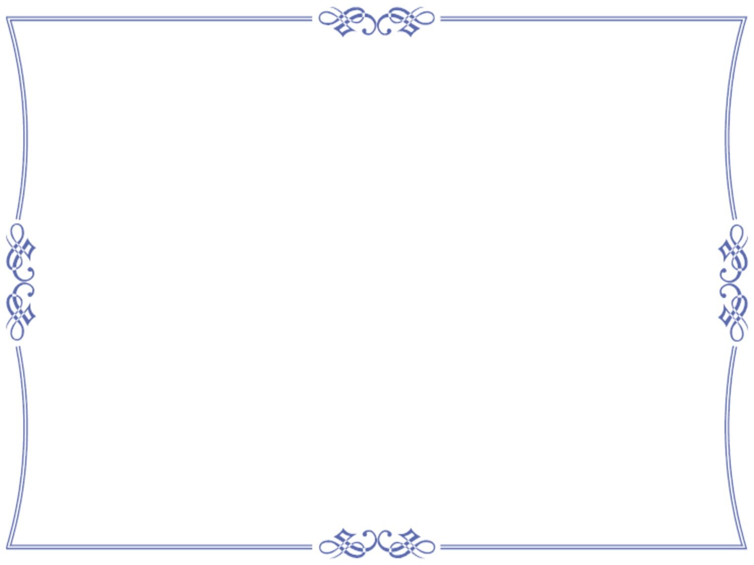 Elegant Blue Certificate Border