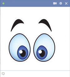 15 Big Eyes Emoticon On Facebook Images