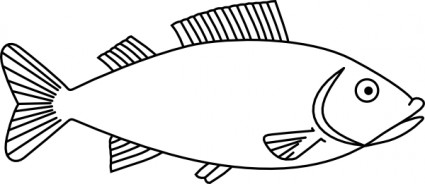 Fish Outline Clip Art