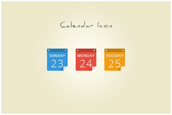 Flat Calendar Icon