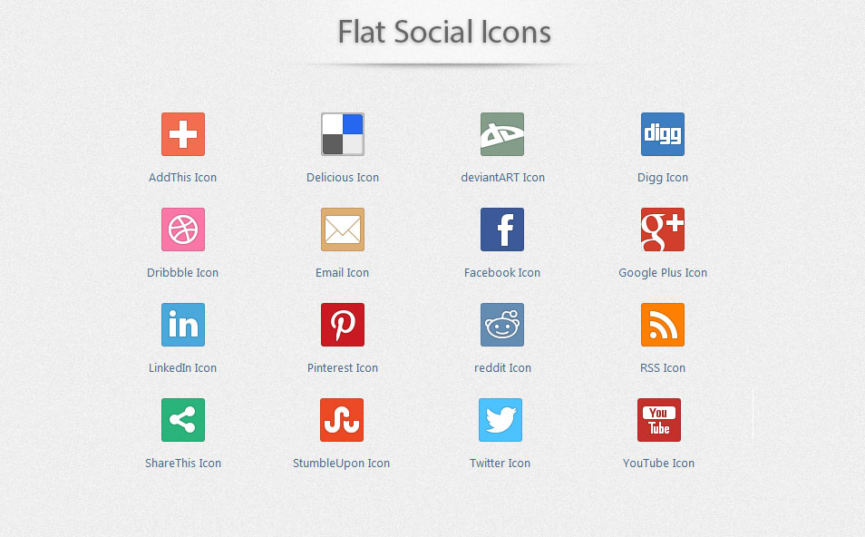 Flat Social Media Icons Free