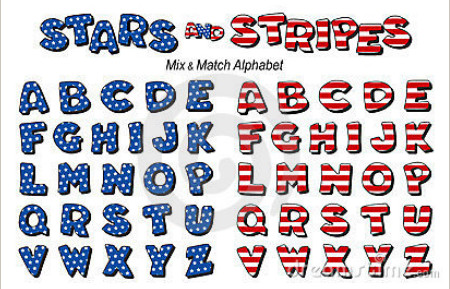 7 Stars And Stripes Font Images