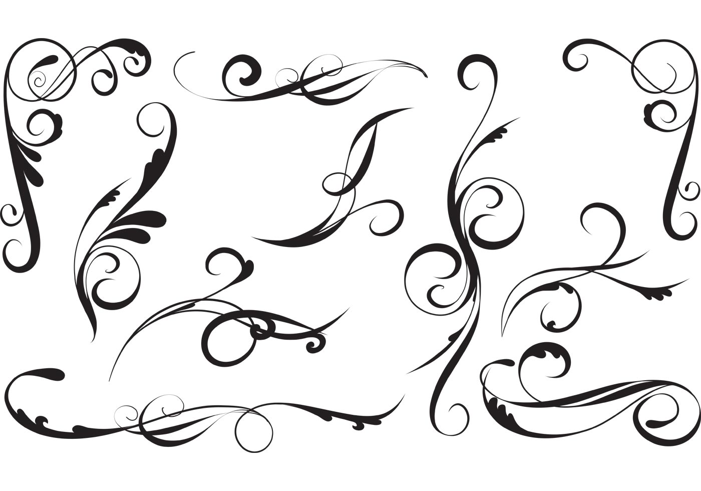 11 Elegant Vector Flourishes Images