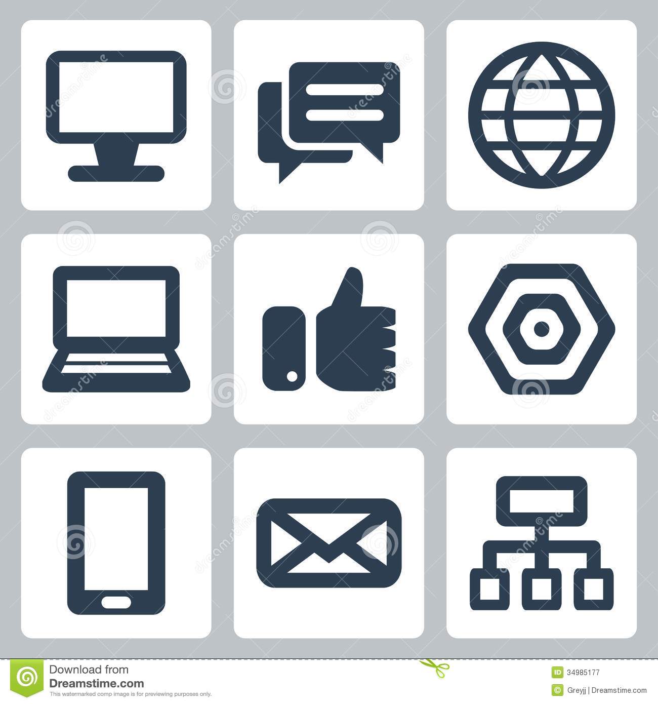 Free Internet Icons Vector Set