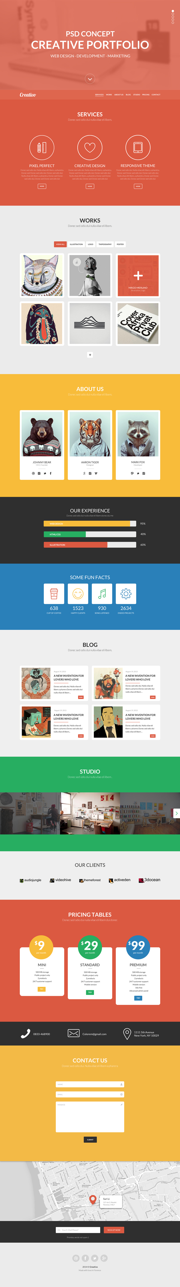 Free One Page Website Template