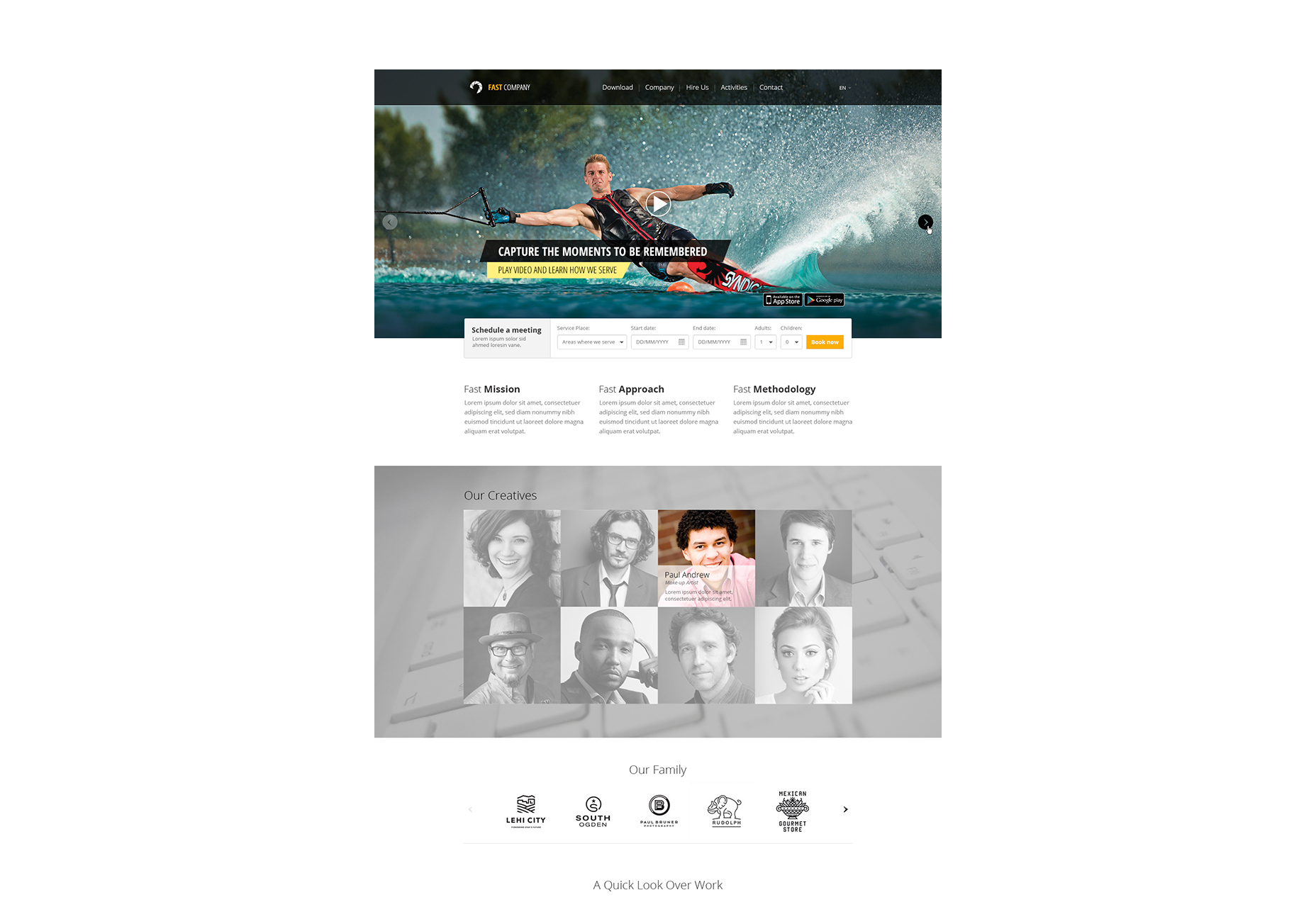 Free One Page Website Template