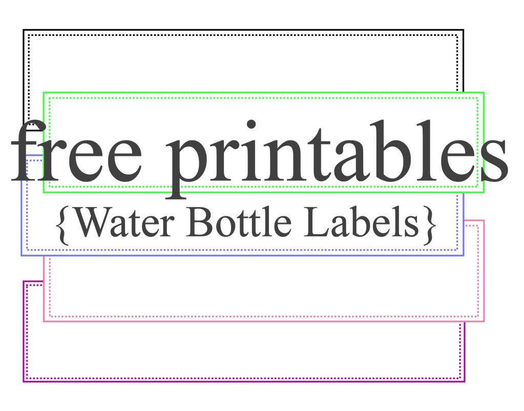 Free Printable Water Bottle Labels Template