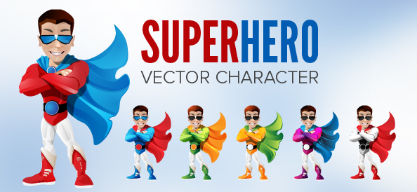 Free Superhero Vector Character
