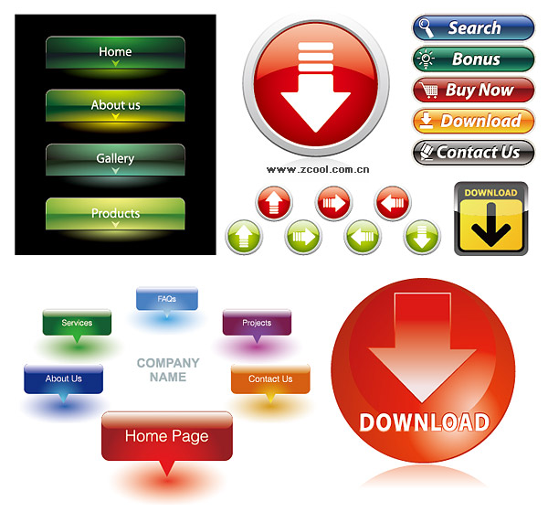 Free Vector Web Icons Buttons Free Vector Web Icons Buttons