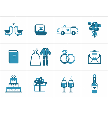 Free Vector Wedding Icons