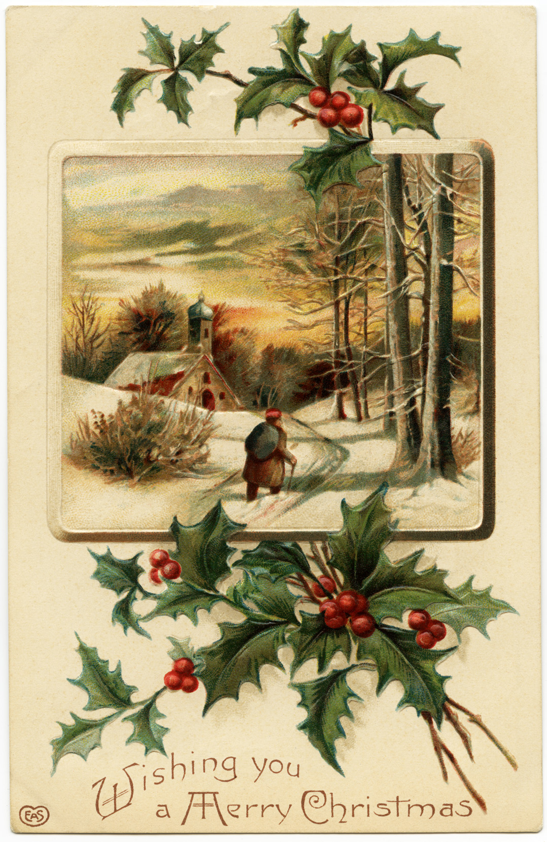 Free Vintage Christmas Postcard