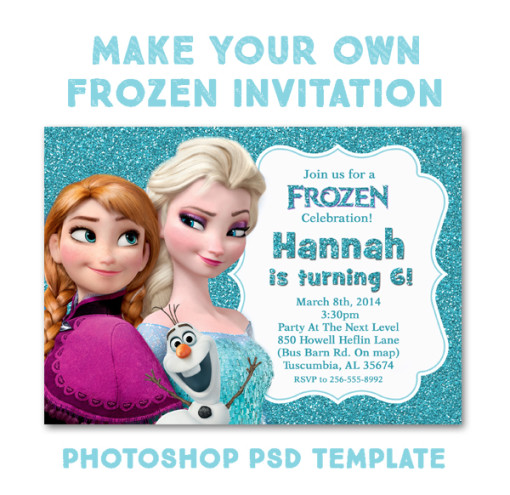 Frozen Birthday Party Invitation Template