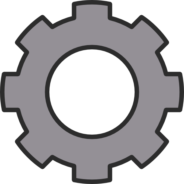 8 Large Gears Vector Icons Images