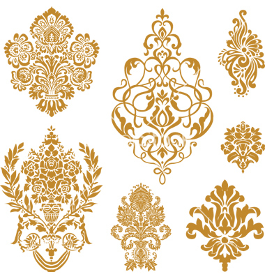 Gold Damask Border Gold Damask Border