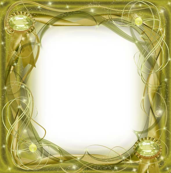 Gold Picture Frame Template PSD