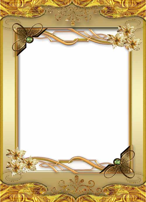 Gold Picture Frame Template PSD