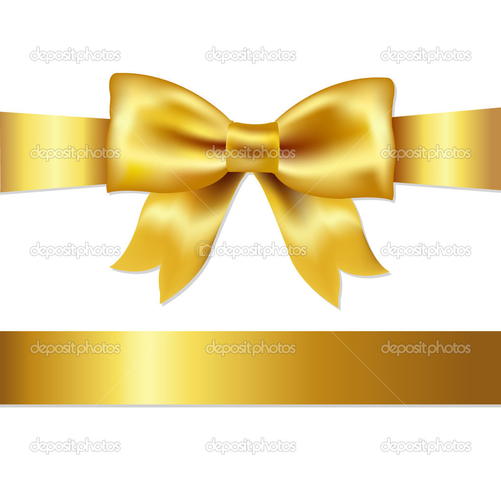 Gold Ribbon Bow Clip Art