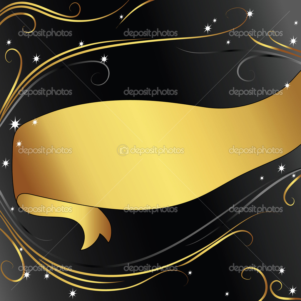 Gold Ribbon Vector