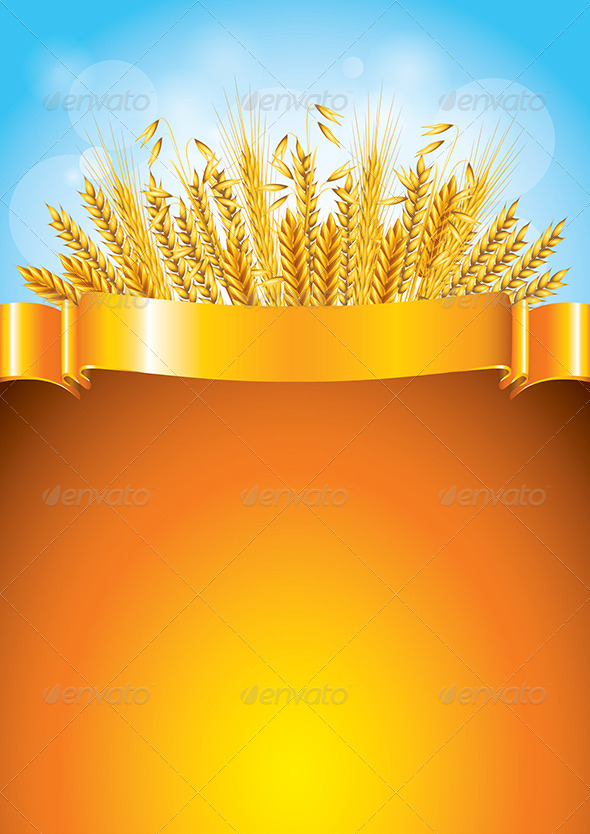 Golden Wheat and Ribbon Images