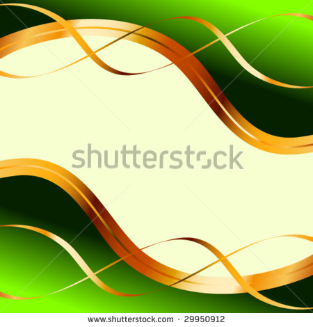 Green and Gold Ribbon