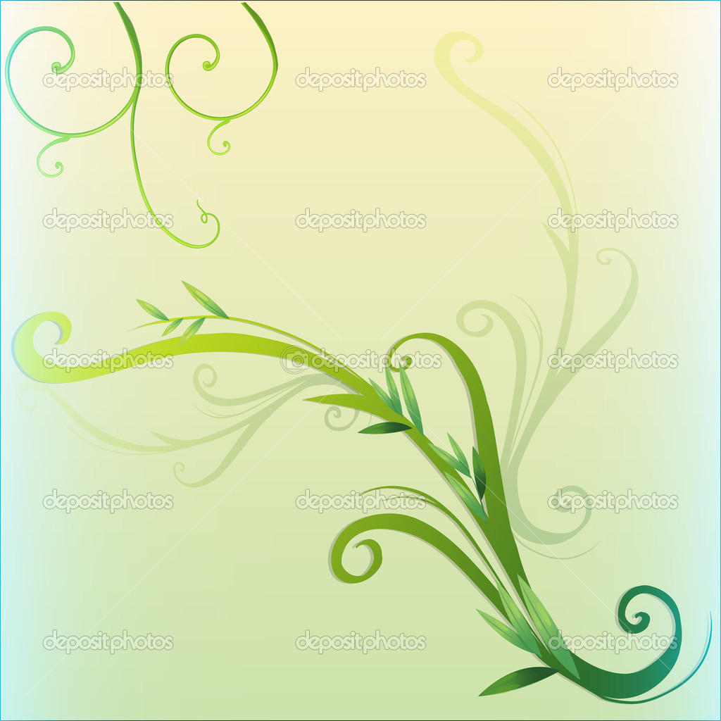Green Leaves and Vines Border
