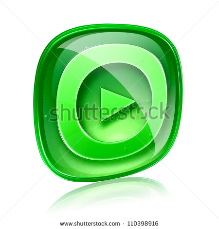 Green Play Button Icon