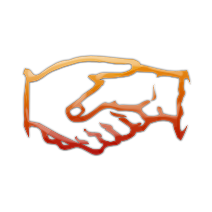 Handshake Icon Orange