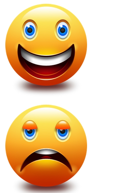 Happy and Sad Emoticons