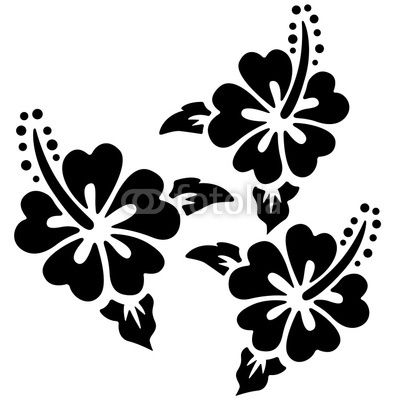 Hawaiian Hibiscus Flower Vector Art