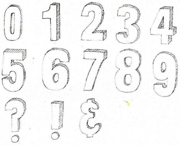 How to Draw Bubble Letter Numbers