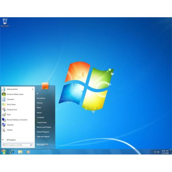 Image of Start Button Windows 7 Operating System