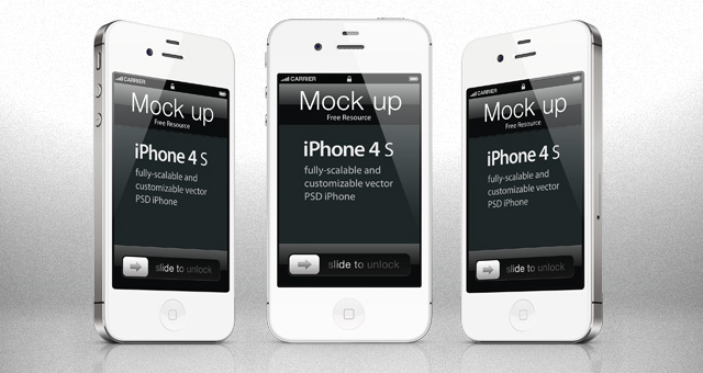 iPhone 4S PSD Template iPhone 4S PSD Template