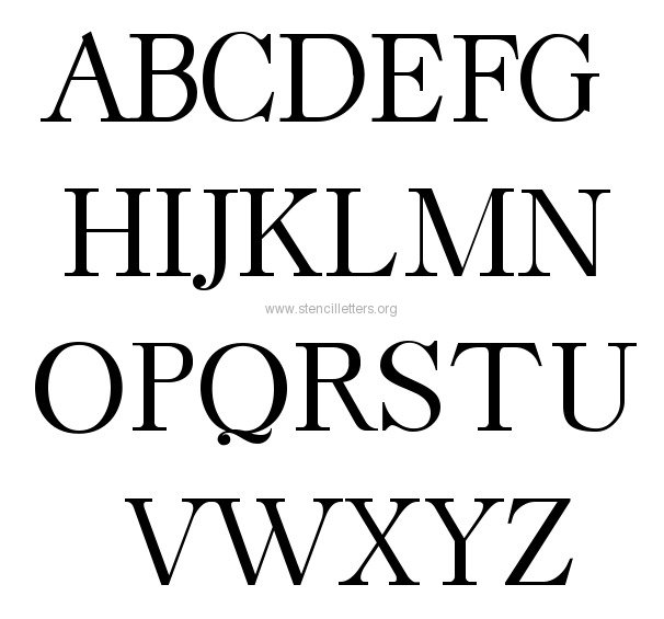 Large Size Alphabet Letter Printable Stencil