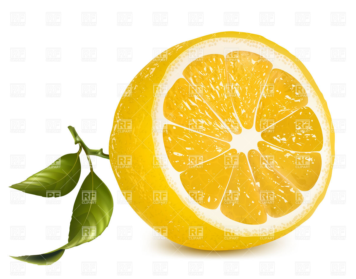 Lemon Half Slice Clip Art