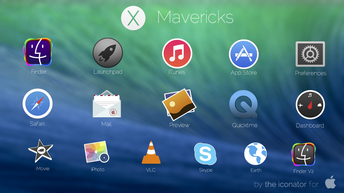 Mac OS X Mavericks Icons