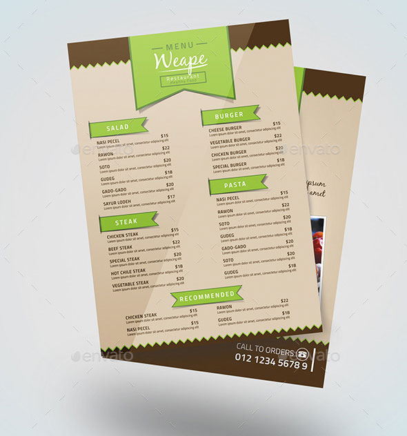 Menu Design Templates