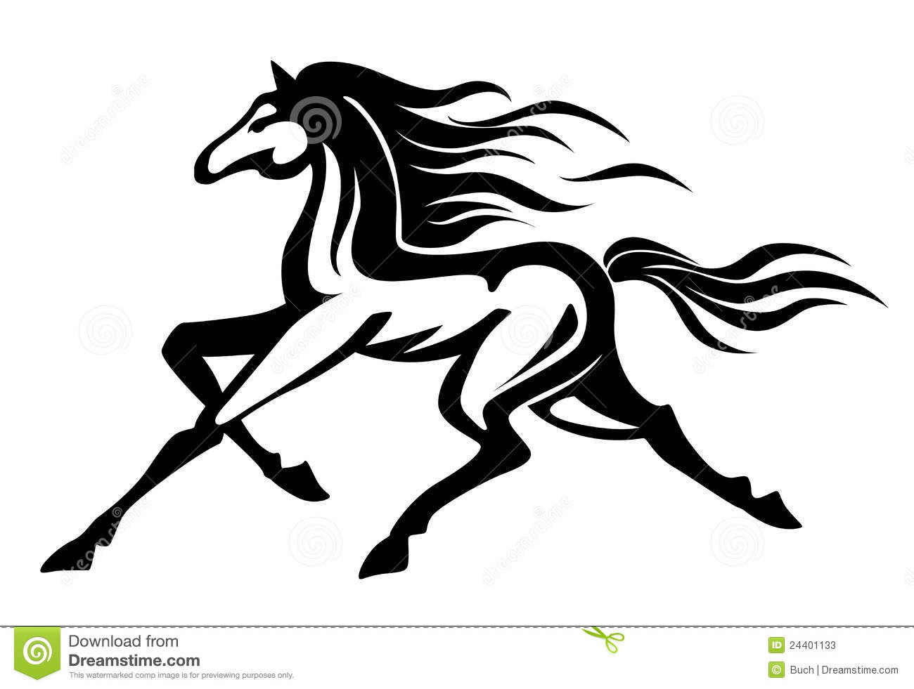 Mustang Horse Running Vector