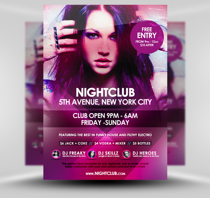 Nightclub Event Flyer Template Nightclub Event Flyer Template