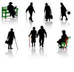 Old People Silhouette