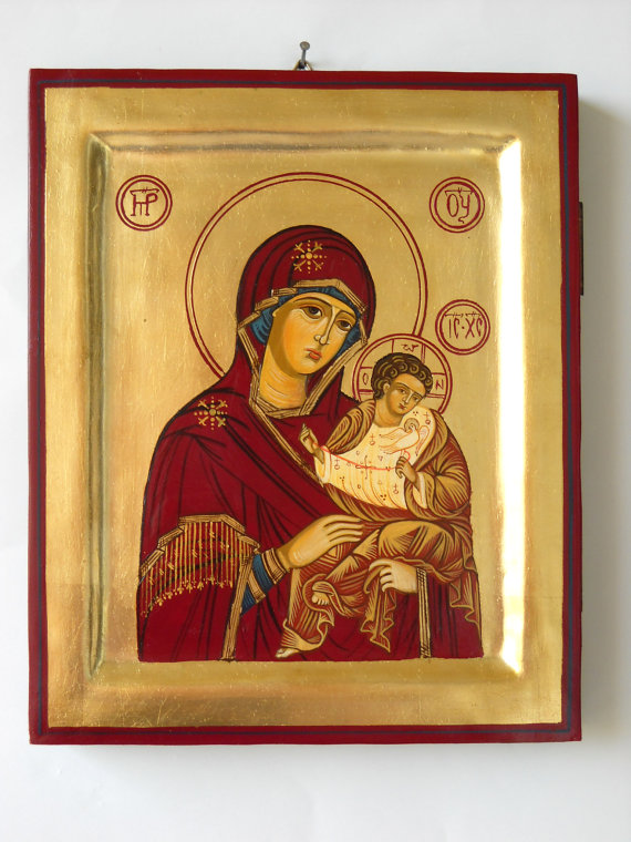 Pictures of Russian Icon Madonna with Child