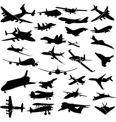 Plane Silhouette Vector Free