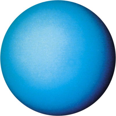 Planet Uranus with White Background