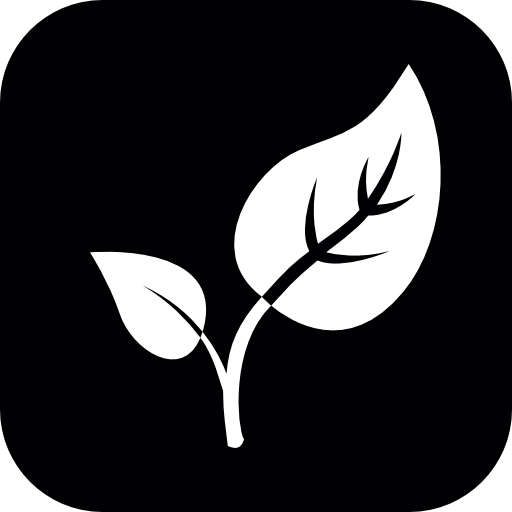 Plants Black and White Square Icon