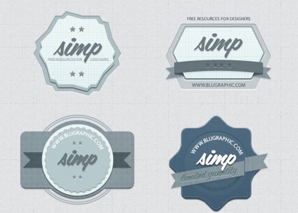 PSD Vintage Badges Template PSD Vintage Badges Template