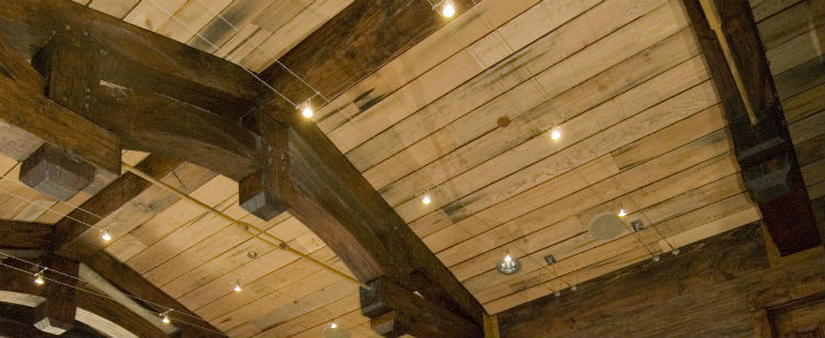 Reclaimed Wood Ceiling Idea
