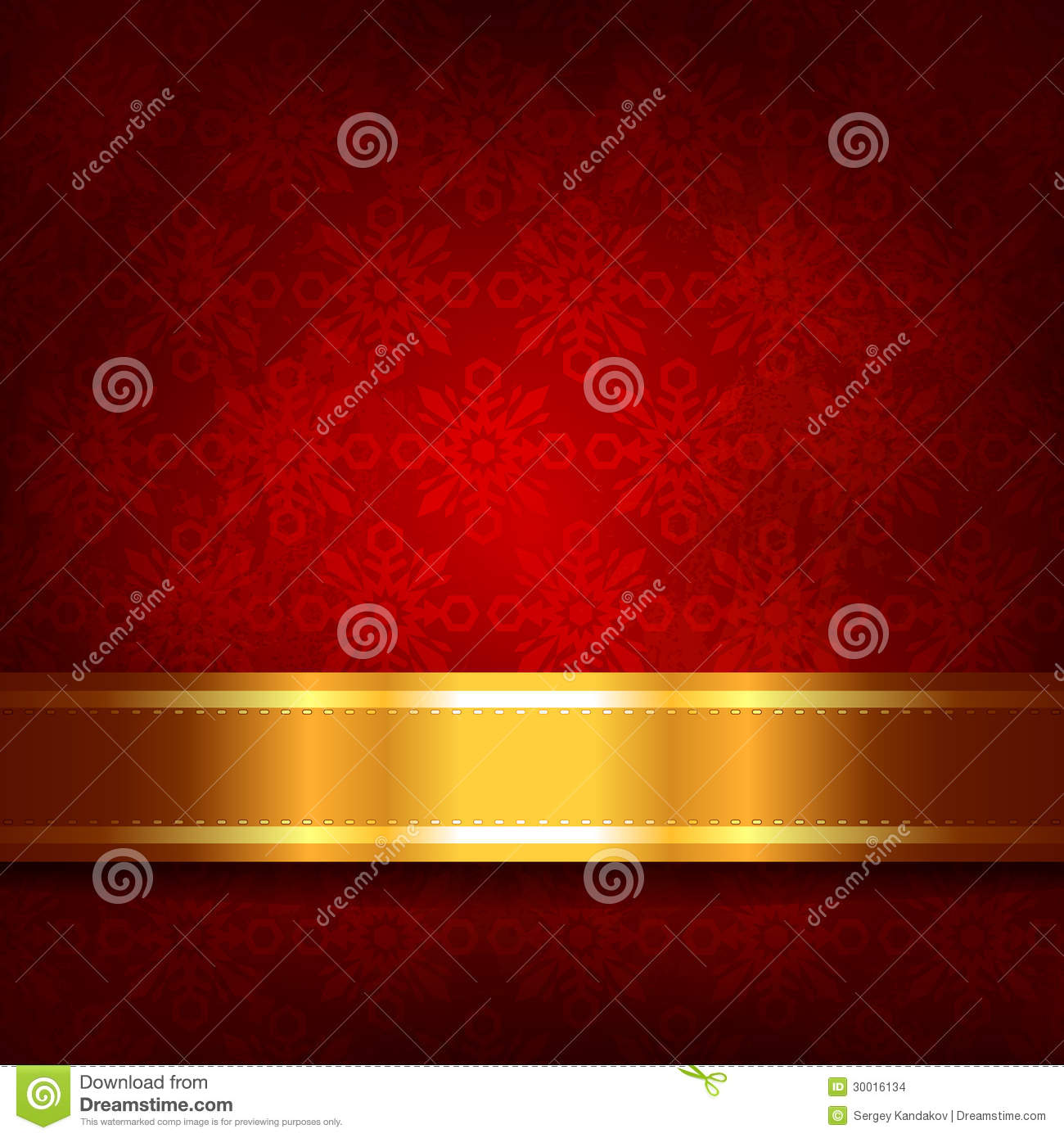 Red Gold Christmas Ribbon