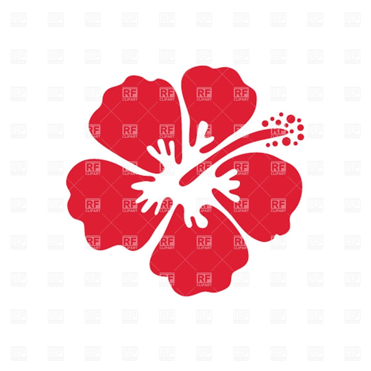 Red Hibiscus Flower Clip Art