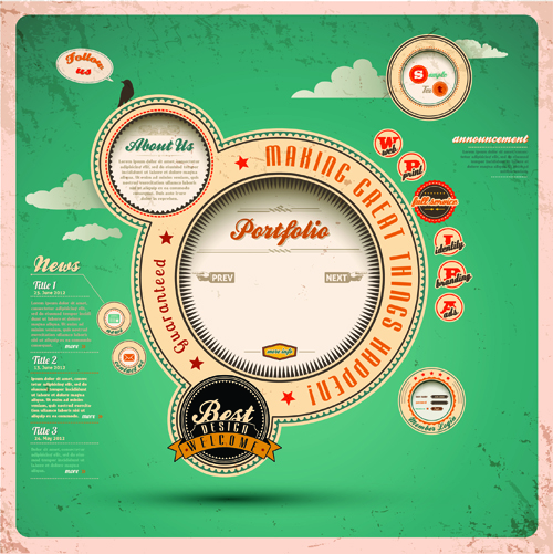 Retro Web Design Template